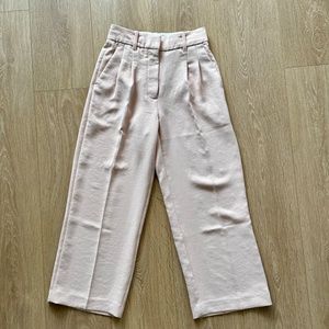Aritzia Wilfred Effortless Cropped Pants in Coral Blush 00 Regular